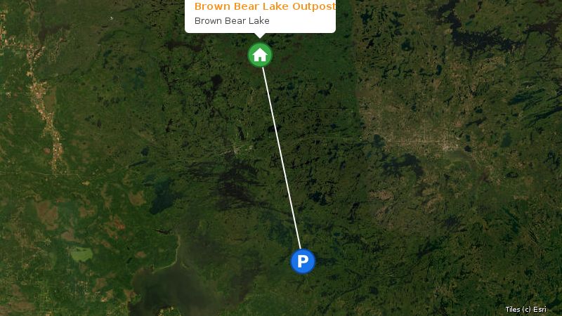 Map preview of the lake and surrounding area
