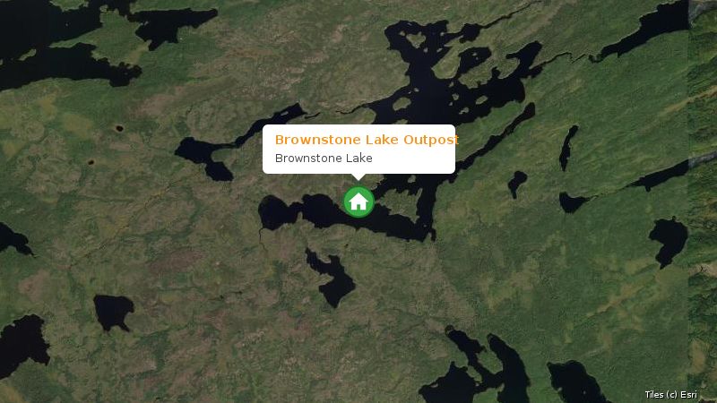 Map preview of the lake and surrounding area