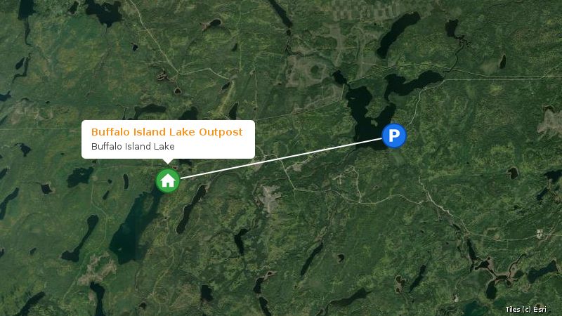 Map preview of the lake and surrounding area