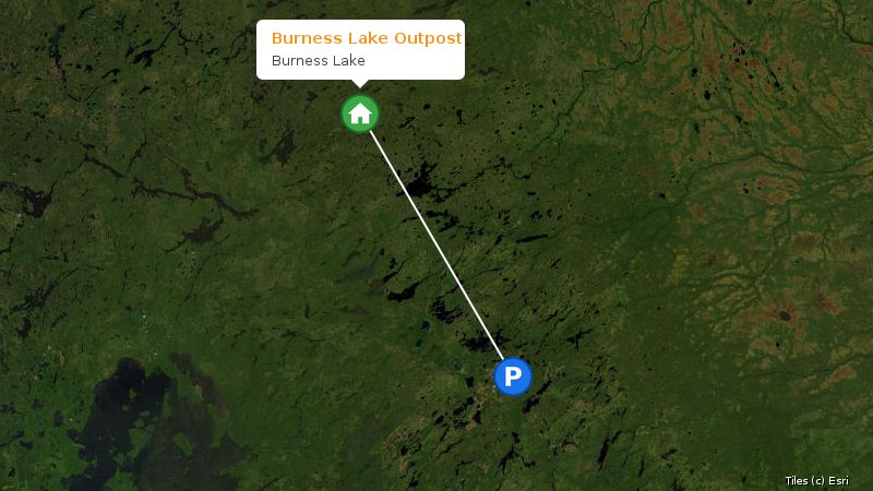 Map preview of the lake and surrounding area