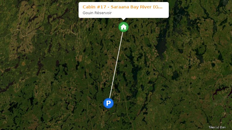 Map preview of the lake and surrounding area