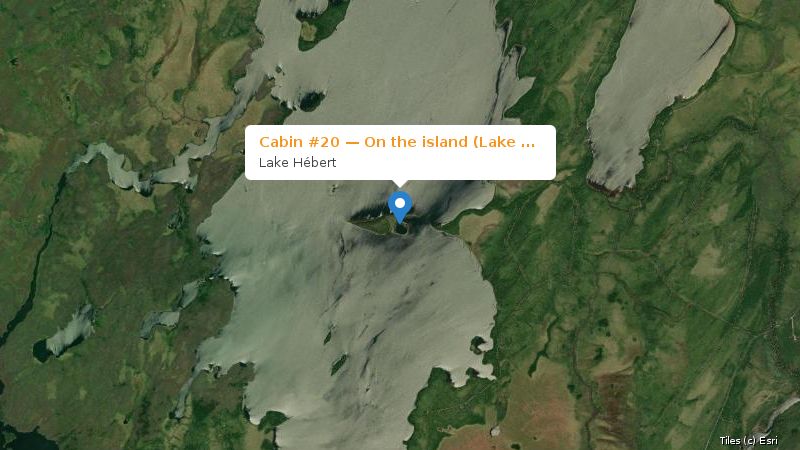 Map preview of the lake and surrounding area