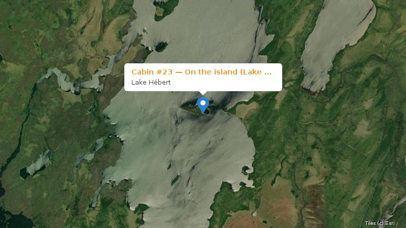 Map preview of the lake and surrounding area