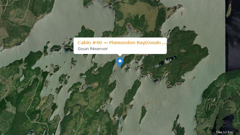 Map preview of the lake and surrounding area