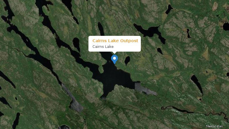 Map preview of the lake and surrounding area