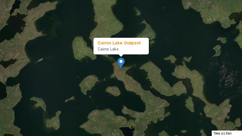 Map preview of the lake and surrounding area