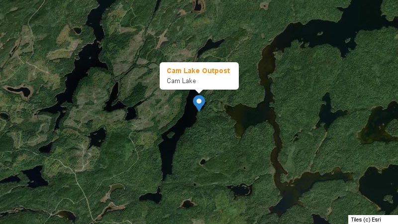 Map preview of the lake and surrounding area