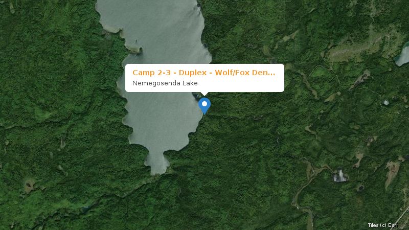 Map preview of the lake and surrounding area