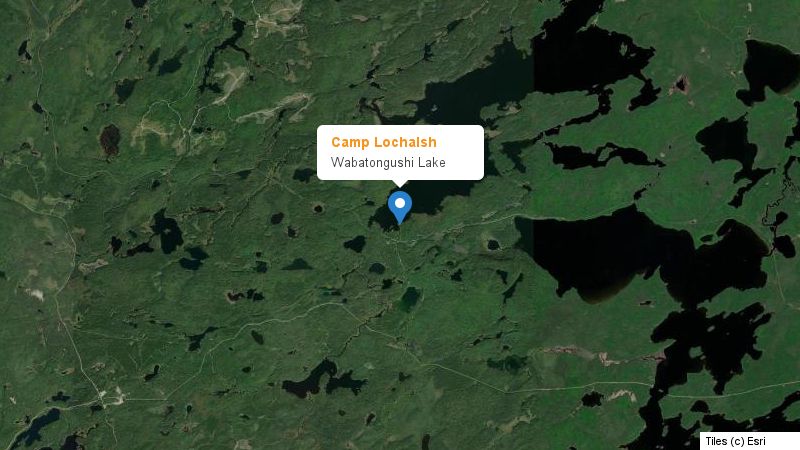 Map preview of the lake and surrounding area