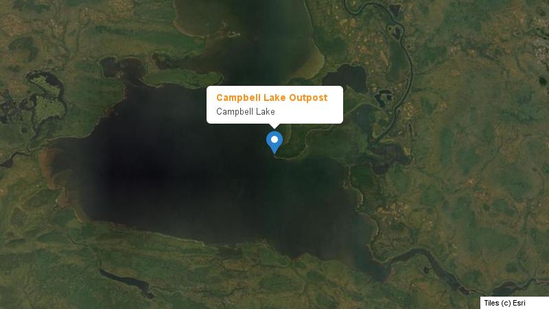 Map preview of the lake and surrounding area