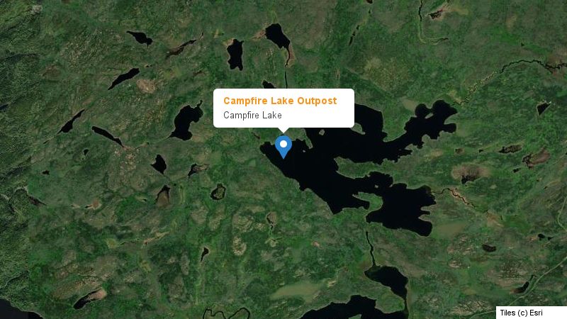 Map preview of the lake and surrounding area
