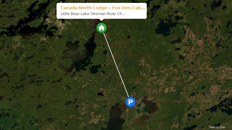 Map preview of the lake and surrounding area