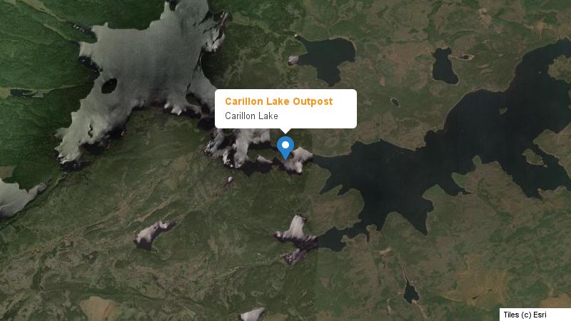 Map preview of the lake and surrounding area