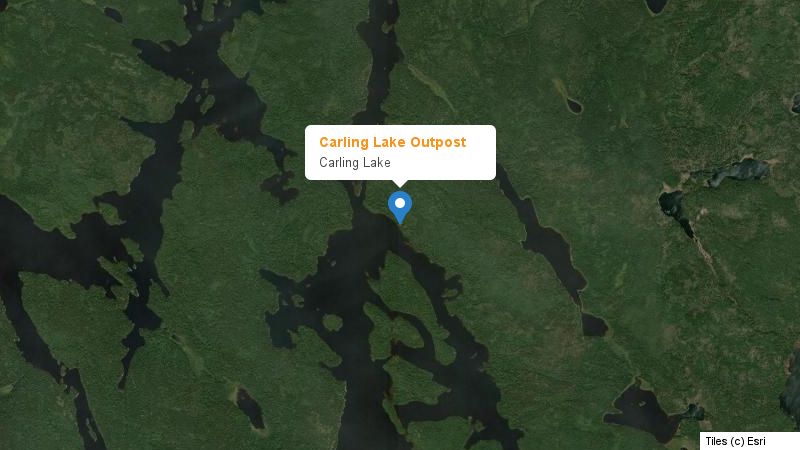 Map preview of the lake and surrounding area