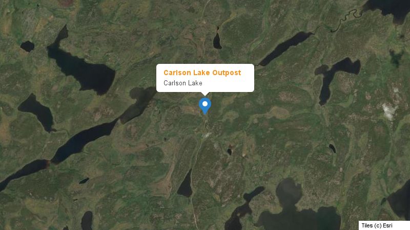 Map preview of the lake and surrounding area
