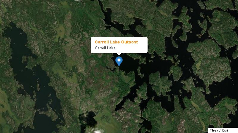 Map preview of the lake and surrounding area