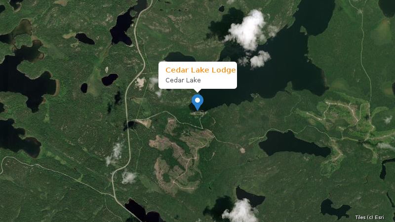 Map preview of the lake and surrounding area