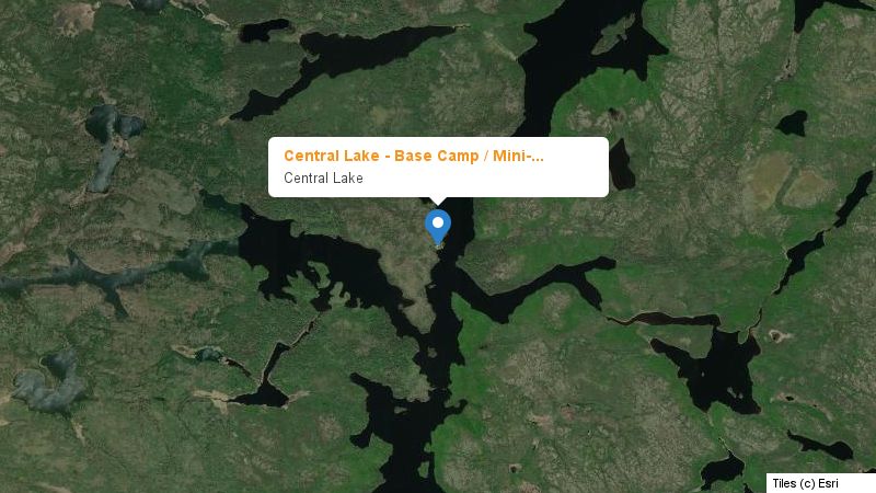 Map preview of the lake and surrounding area