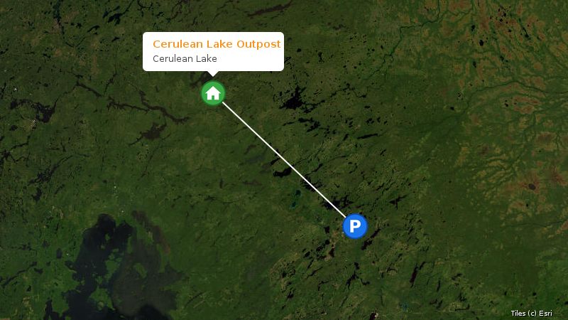 Map preview of the lake and surrounding area