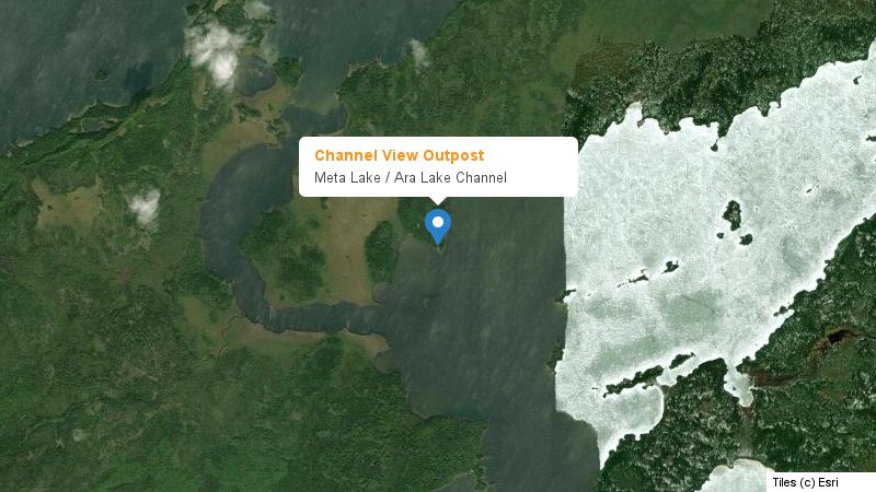 Map preview of the lake and surrounding area