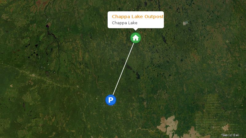Map preview of the lake and surrounding area
