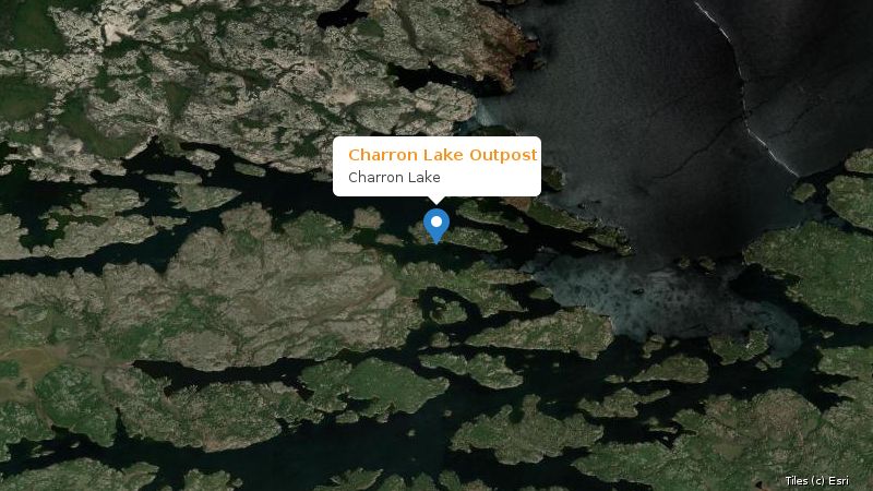 Map preview of the lake and surrounding area