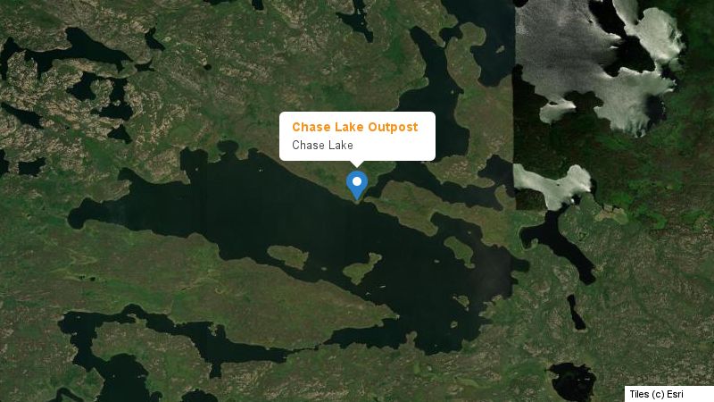 Map preview of the lake and surrounding area