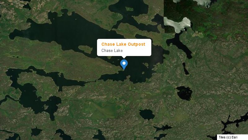 Map preview of the lake and surrounding area