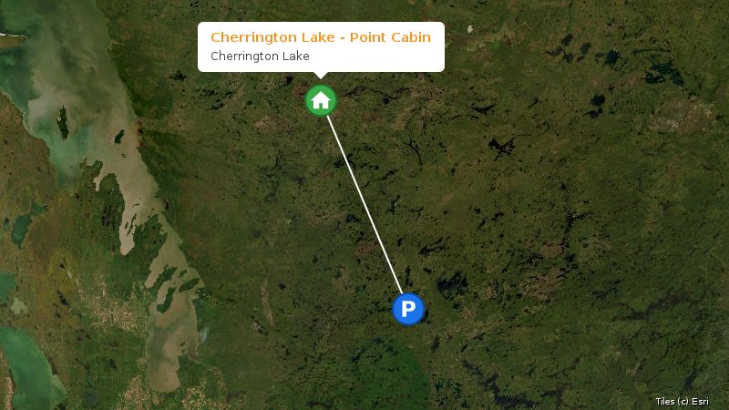Map preview of the lake and surrounding area