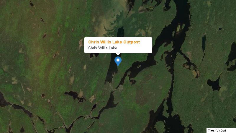Map preview of the lake and surrounding area