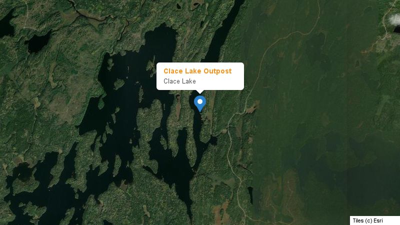Map preview of the lake and surrounding area