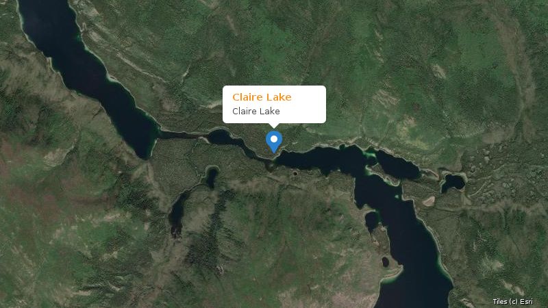 Map preview of the lake and surrounding area