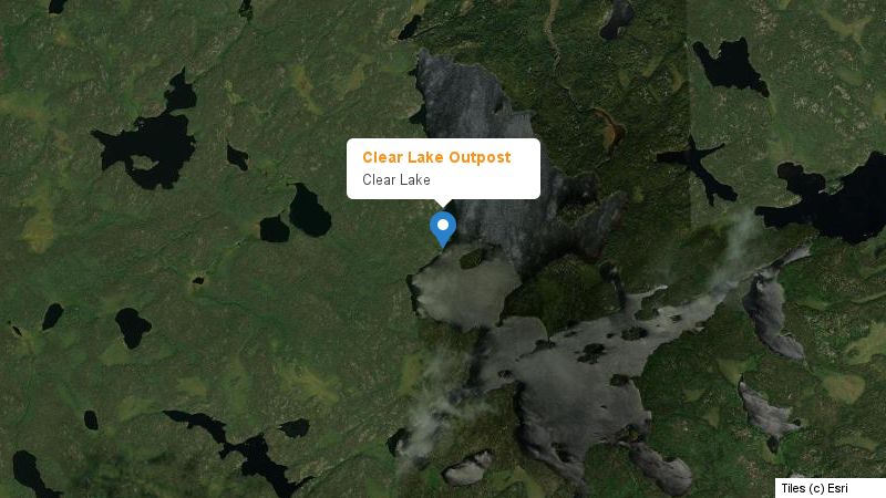 Map preview of the lake and surrounding area