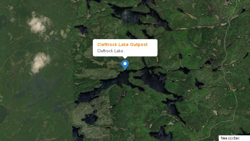 Map preview of the lake and surrounding area