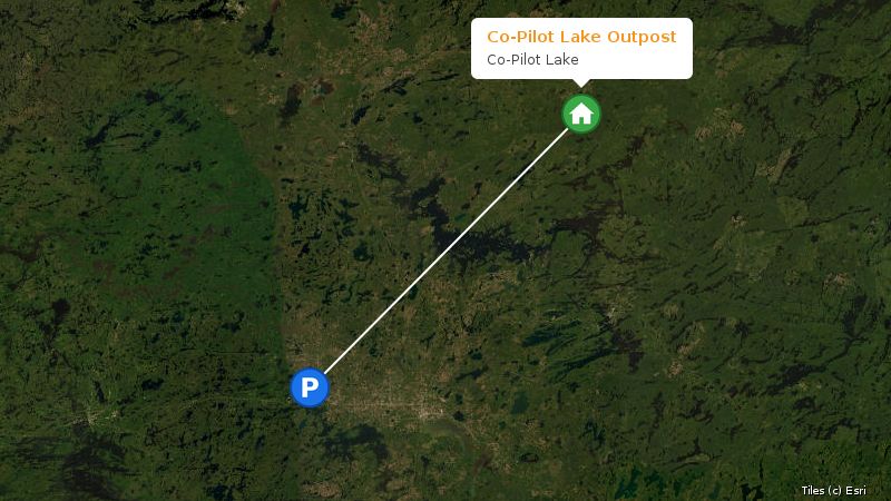 Map preview of the lake and surrounding area
