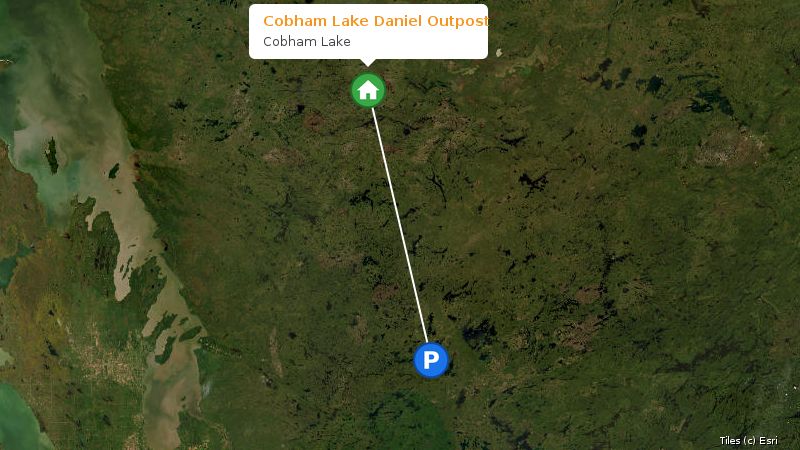 Map preview of the lake and surrounding area