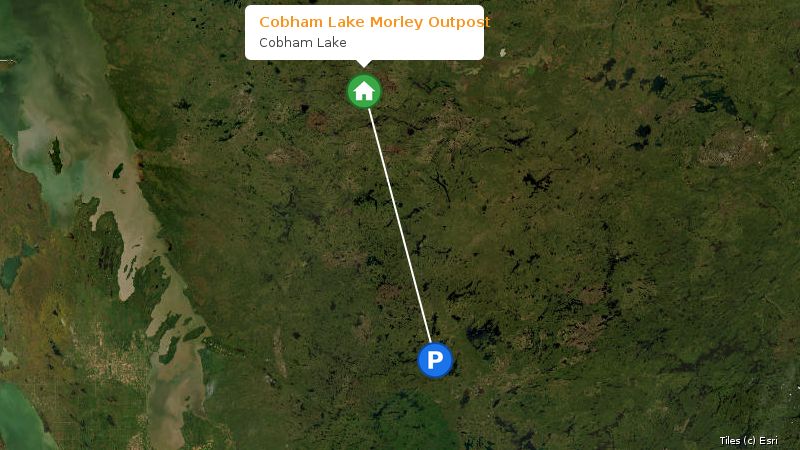 Map preview of the lake and surrounding area