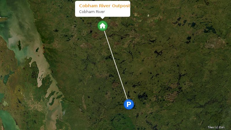 Map preview of the lake and surrounding area