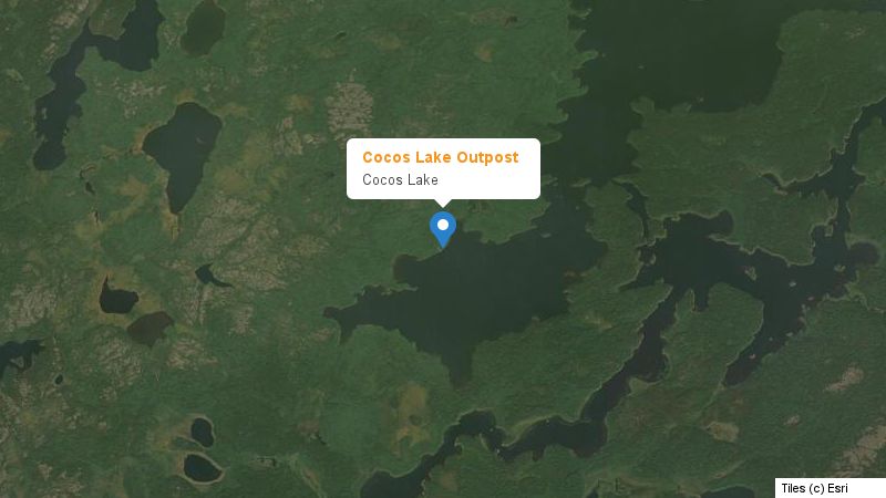 Map preview of the lake and surrounding area