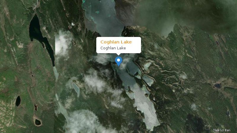 Map preview of the lake and surrounding area