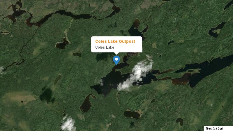 Map preview of the lake and surrounding area