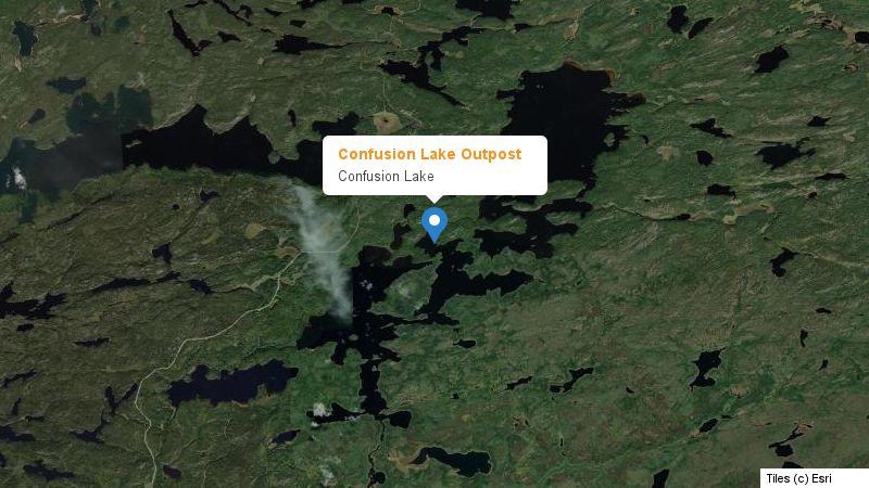 Map preview of the lake and surrounding area