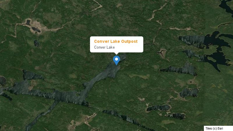 Map preview of the lake and surrounding area