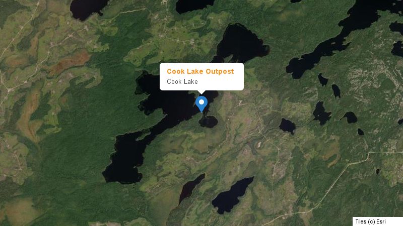 Map preview of the lake and surrounding area