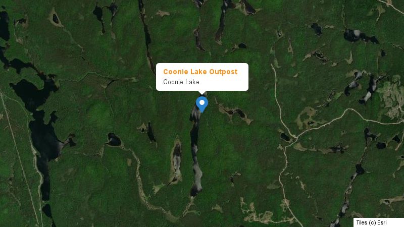 Map preview of the lake and surrounding area