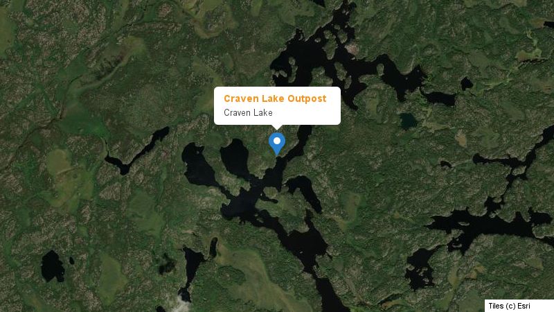 Map preview of the lake and surrounding area