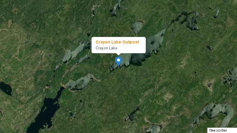Map preview of the lake and surrounding area