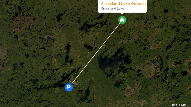 Map preview of the lake and surrounding area