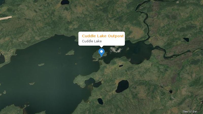 Map preview of the lake and surrounding area