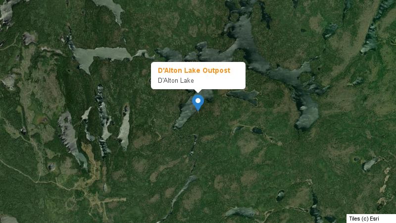 Map preview of the lake and surrounding area